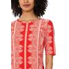 Vince Camuto Women’s 3/4 Sleeve Crew Neck Maxi Dress(Lobster Red)