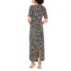 Vince Camuto Women’s 3/4 Sleeve Maxi Dress(Rich Black)