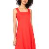 Vince Camuto Women’s 4 Tier Maxi Dress(Lobster Red)