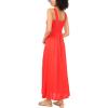 Vince Camuto Women’s 4 Tier Maxi Dress(Lobster Red)