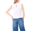 Vince Camuto Women’s Asymmetrical Sleeveless Knit Blouse(New Ivory)