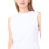 Vince Camuto Women’s Asymmetrical Sleeveless Knit Blouse(New Ivory)