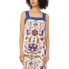 Vince Camuto Women’s Beaded Spaghetti Strap Smocked Bodice Maxi Dress(New Ivory)