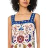 Vince Camuto Women’s Beaded Spaghetti Strap Smocked Bodice Maxi Dress(New Ivory)