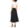 Vince Camuto Women’s Belted Godet Maxi Skirt(Rich Black)