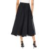 Vince Camuto Women’s Belted Godet Maxi Skirt(Rich Black)