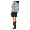 Vince Camuto Womens Flutter Sleeve Collar Button-Down(Classic Navy)