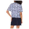 Vince Camuto Womens Flutter Sleeve Collar Button-Down(Classic Navy)
