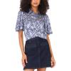 Vince Camuto Womens Flutter Sleeve Collar Button-Down(Classic Navy)
