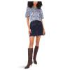 Vince Camuto Womens Flutter Sleeve Collar Button-Down(Classic Navy)