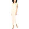 Vince Camuto Women’s Flutter Sleeve Tie Split Neck Blouse(Pale Lemon)