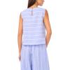 Vince Camuto Women’s Linen Sleeveless Crew Neck Blouse(Ultramarine)