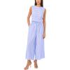 Vince Camuto Women’s Linen Sleeveless Crew Neck Blouse(Ultramarine)