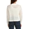 Vince Camuto Women’s Pointelle Long Sleeve Cardigan(Antique White)