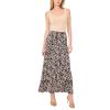 Vince Camuto Women’s Printed Maxi Pull on Skirt(Rich Black)