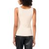 Vince Camuto Women’s Rib Lurex Crew Neck Tank Sweater(Sweet Ivory Gold)