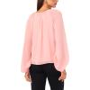 Vince Camuto Women’s Sheer Balloon Sleeve Blouse(Sepia Rose)