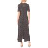 Vince Camuto Women’s Short Sleeve Crew Neck Relaxed Maxi Dress(Rich Black)