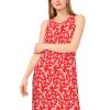 Vince Camuto Women’s Sleeveless Keyhole Back Maxi Dress(Lobster Red)