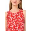 Vince Camuto Women’s Sleeveless Keyhole Back Maxi Dress(Lobster Red)