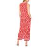 Vince Camuto Women’s Sleeveless Keyhole Back Maxi Dress(Lobster Red)