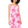 Vince Camuto Women’s Sleeveless Square Neck Tiered Maxi Dress(Raspberr Sorbet)