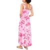 Vince Camuto Women’s Sleeveless Square Neck Tiered Maxi Dress(Raspberr Sorbet)