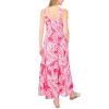 Vince Camuto Women’s Sleeveless Square Neck Tiered Maxi Dress(Raspberry Sorbet)