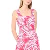 Vince Camuto Women’s Sleeveless Square Neck Tiered Maxi Dress(Raspberry Sorbet)