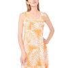 Vince Camuto Women’s Sleeveless Square Neck Tiered Maxi Dress(Tangerine)