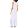 Vince Camuto Women’s Sleeveless V-Neck Tiered Maxi Dress(Sky)