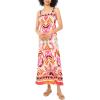 Vince Camuto Women’s Smocked Back Challis Maxi Dress(Raspberry Sorbet)