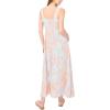 Vince Camuto Women’s Square Neck Floral Maxi Dress(Tangerine)