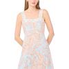Vince Camuto Women’s Square Neck Floral Maxi Dress(Tangerine)