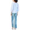 Vince Camuto Women’s Striped 3/4 Raglan Sleeve Button Down Blouse(Ultramarine)