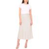 Vince Camuto Women’s Striped Bias Skirt(New Ivory)