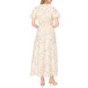 Vince Camuto Women’s Tie Waist Split Neck Short Sleeve Maxi Dress(Ultra White)