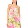 Vince Camuto Women’s V-neck Front Tie Jumpsuit(Flamingo Pink)