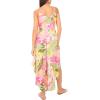 Vince Camuto Women’s V-neck Front Tie Jumpsuit(Flamingo Pink)