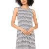 Vince Camuto Women’s Zig Zag Back Keyhole Sleeveless Maxi Dress(Rich Black)