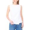 Vince Camuto Women’s Asymmetrical Sleeveless Knit Blouse(New Ivory)