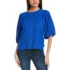 Vince Camuto Women’s Puff Sleeve Knit Top(Cobalt Blue)