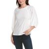 Vince Camuto Women’s Puff Sleeve Knit Top(New Ivory)