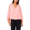 Vince Camuto Women’s Sheer Balloon Sleeve Blouse(Sepia Rose)