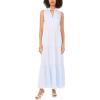 Vince Camuto Women’s Sleeveless V-Neck Tiered Maxi Dress(Sky)