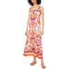 Vince Camuto Women’s Smocked Back Challis Maxi Dress(Raspberry Sorbet)