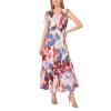 Vince Camuto Women’s Tie V Neck Maxi Dress(Airy Blue)