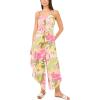 Vince Camuto Women’s V-neck Front Tie Jumpsuit(Flamingo Pink)