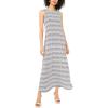 Vince Camuto Women’s Zig Zag Back Keyhole Sleeveless Maxi Dress(Rich Black)