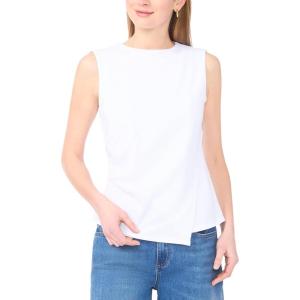 Vince Camuto Women’s Asymmetrical Sleeveless Knit Blouse(New Ivory)